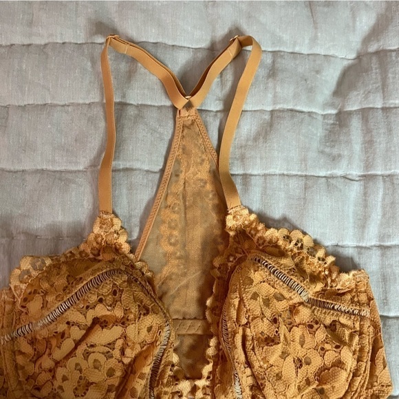 Victorias Secret Body by Victoria Unlined Orange Lace Racerback Bra Size 32DDD - Picture 8 of 13